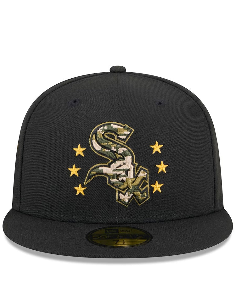 New Era Chicago White SOX Black 2024 Armed Forces Day On - Field 59FIFTY Fitted Cap