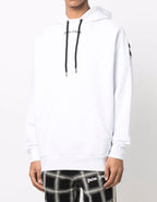 Palm Angels White Logo Hoodie