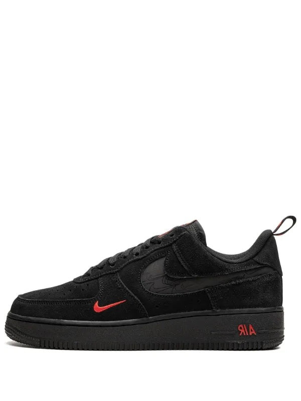 Nike Air Force 1 Low "Multi Swoosh Black/Crimson"