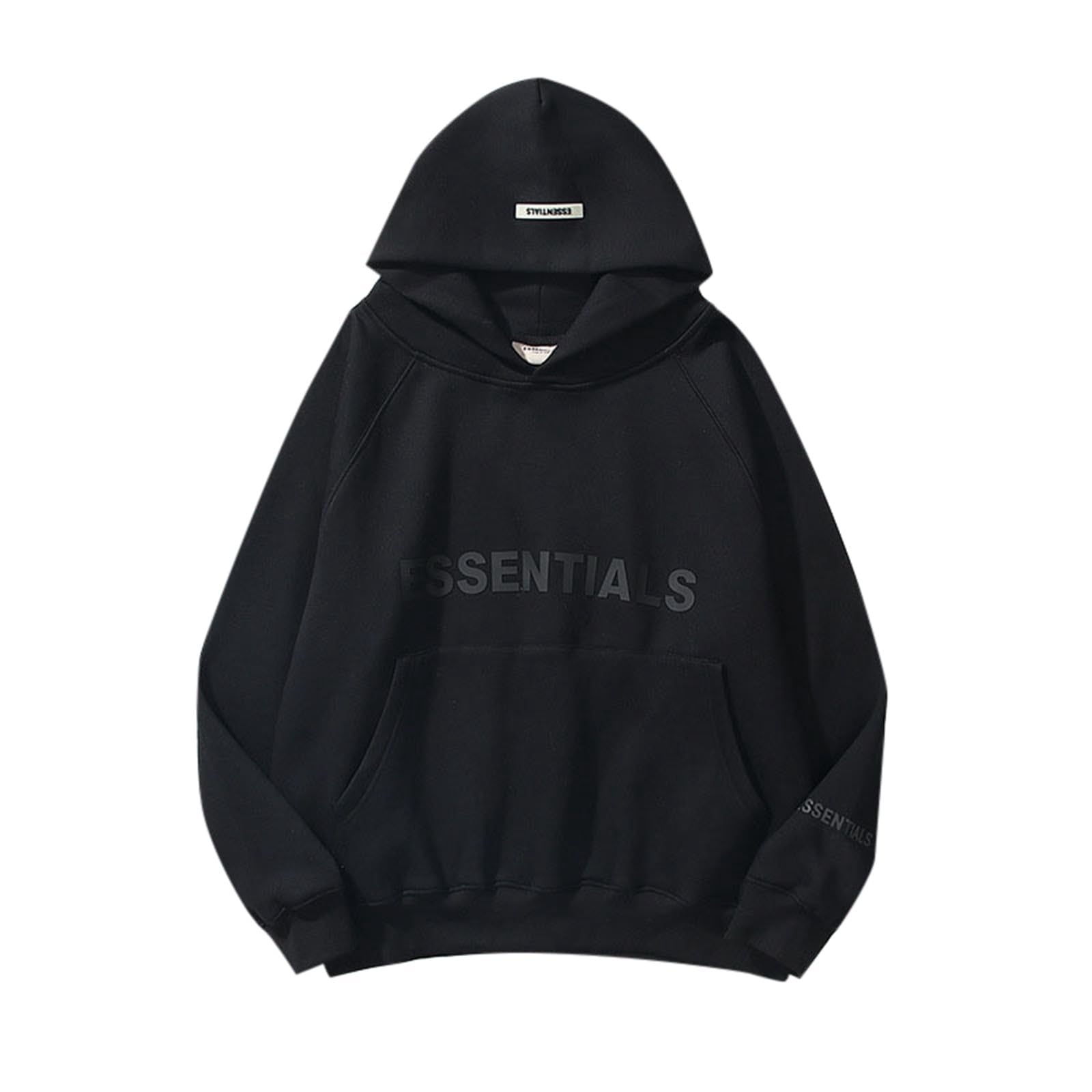 Fear of God Essentials Pullover Hoodie Applique Logo |Black