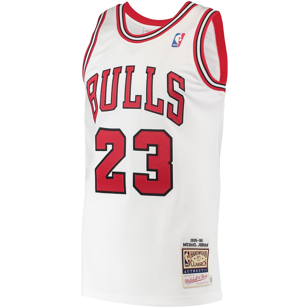 MEN'S CHICAGO BULLS MICHAEL JORDAN MITCHELL & NESS WHITE 1995 HARDWOOD CLASSICS JERSEY