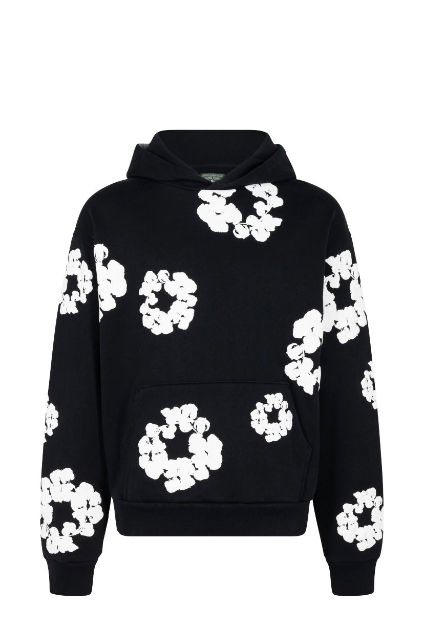Denim Tears Cotton Wreath Hoodie |Black