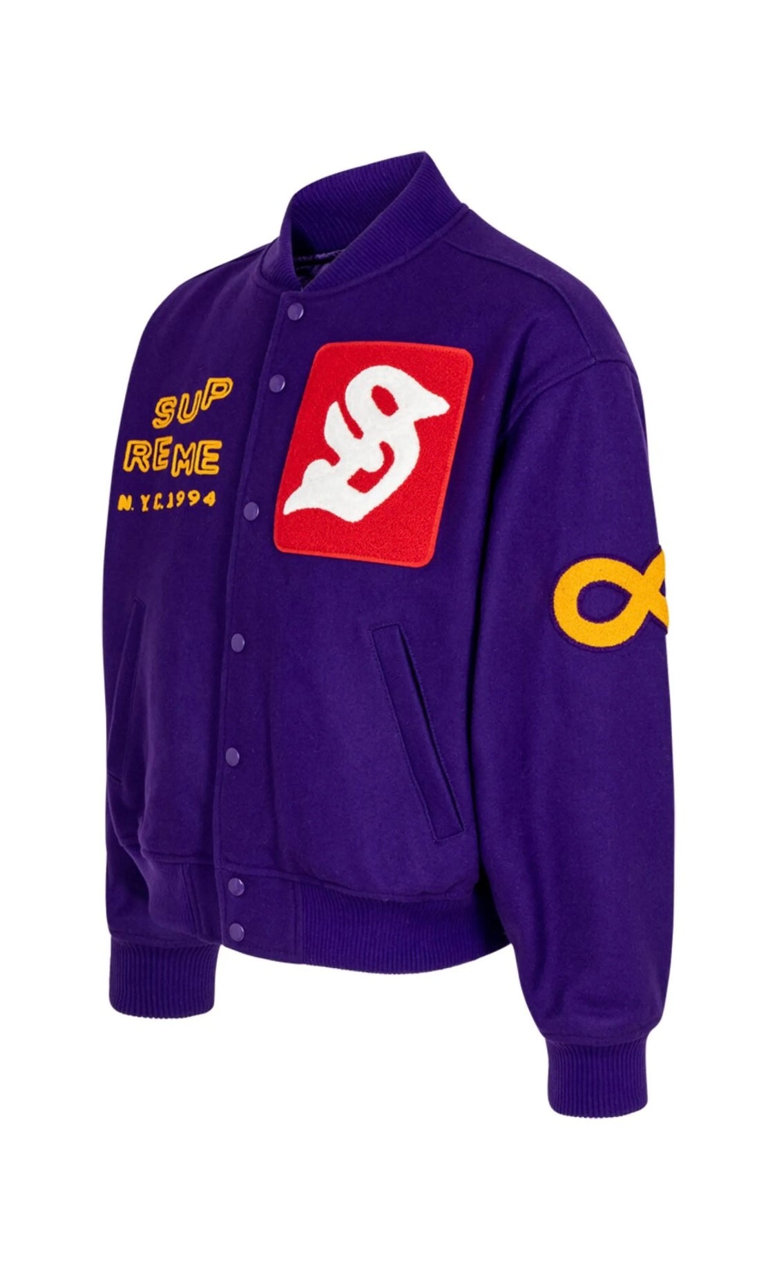 Supreme Tourist "Purple" varsity jacket