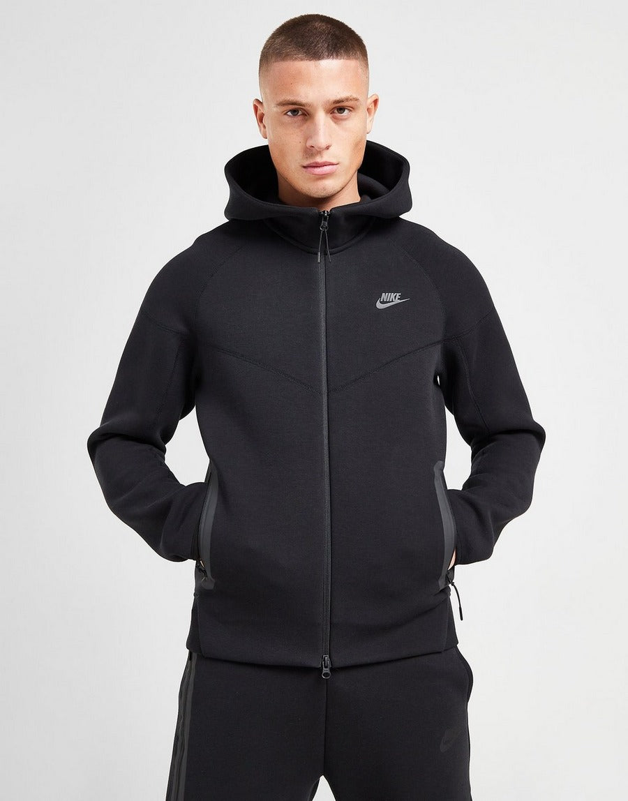 Nike Tech Fleece Full Zip Hoodie & Joggers Set |Black