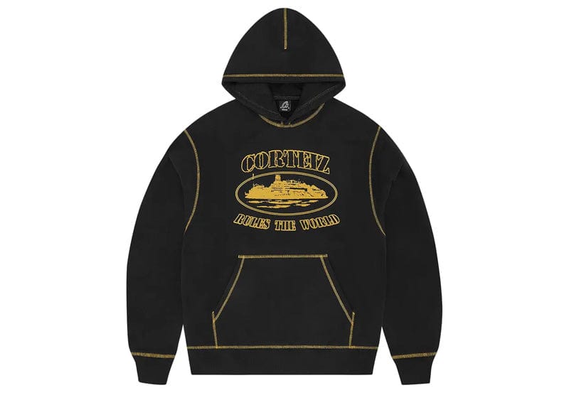Corteiz Alcatraz Contrast Hoodie Black/Yellow