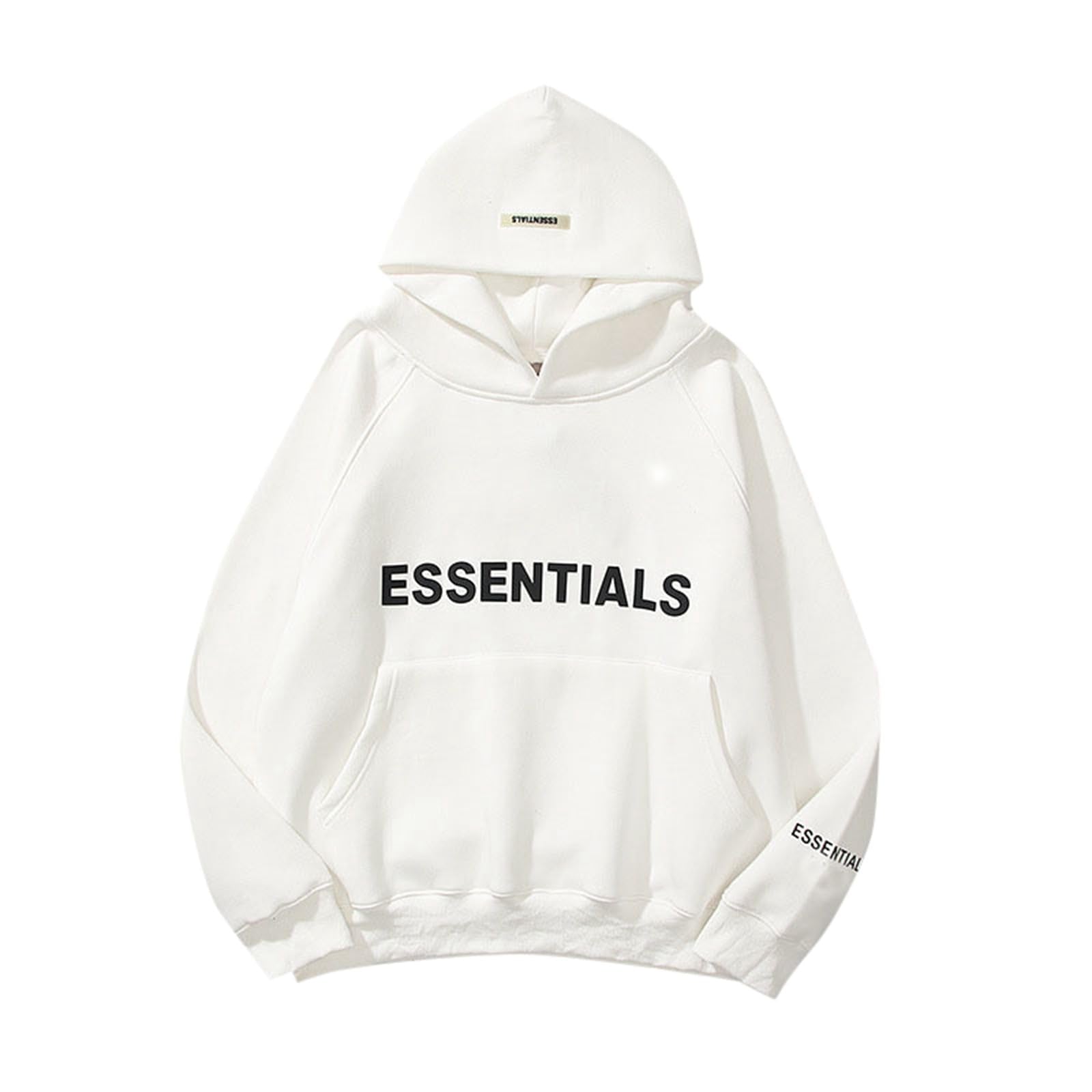 Fear of God Essentials Pullover Hoodie Applique Logo |White