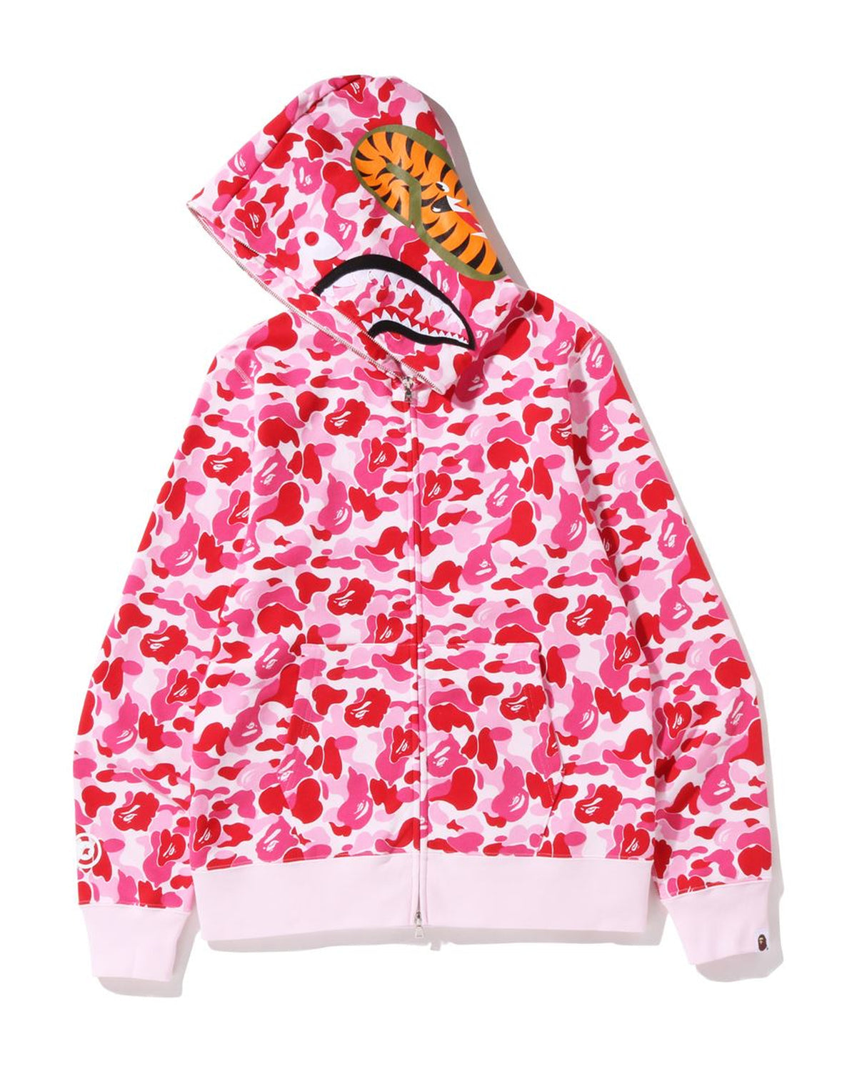 BAPE ABC Camo Shark Full Zip Hoodie 'Pink'