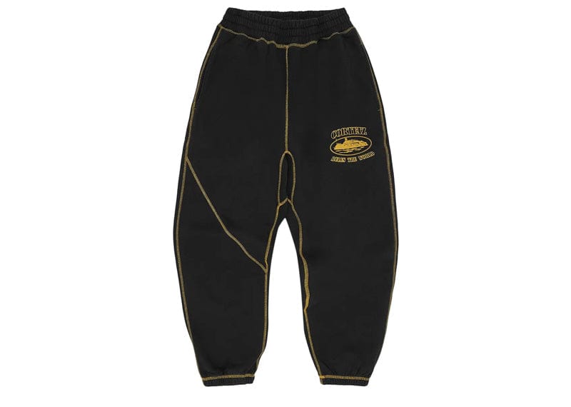 CORTEIZ ALCATRAZ CONTRAST SWEATPANT BLACK/YELLOW