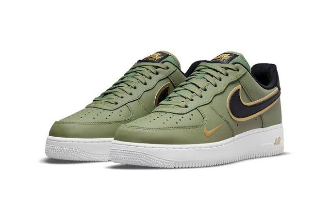 Nike Air Force 1 Low Olive/Gold Sneakers