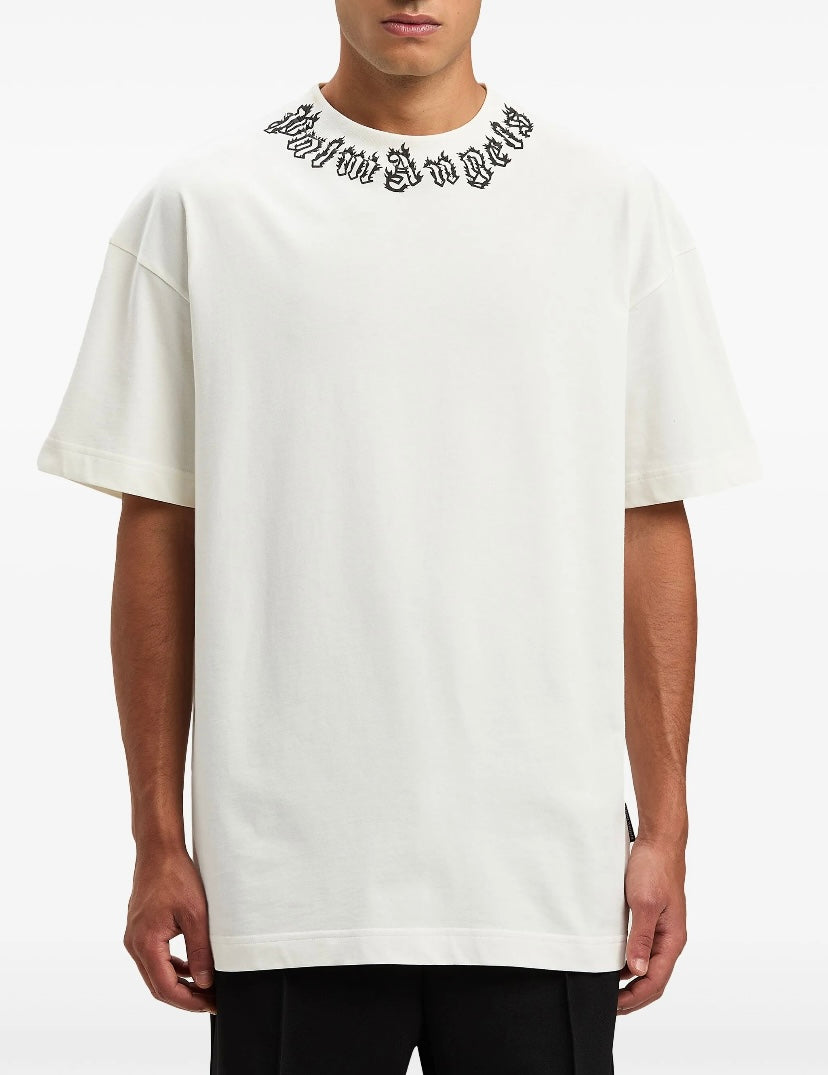 Palm Angels Neck Logo-Print T-Shirt