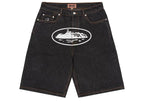 CORTEIZ ALCATRAZ DENIM SHORTS WASHED BLACK