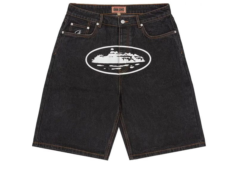 CORTEIZ ALCATRAZ DENIM SHORTS WASHED BLACK