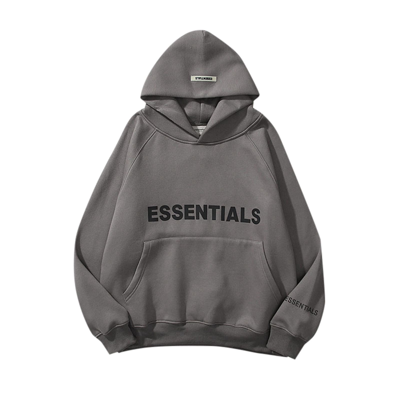 Fear of God Essentials Pullover Hoodie Applique Logo |Charcoal Grey