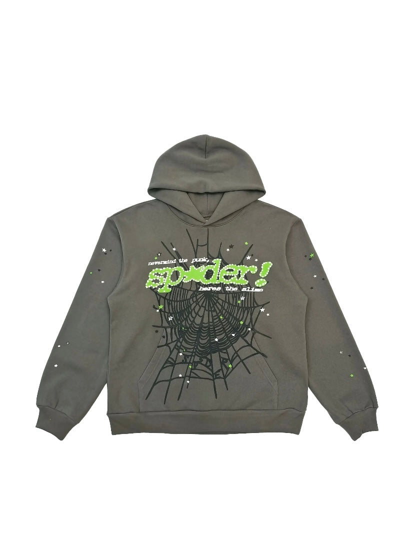 Young Thug Sp5der Web Hoodie Slate Grey