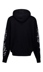Off-White Floral Print Logo Hoodie