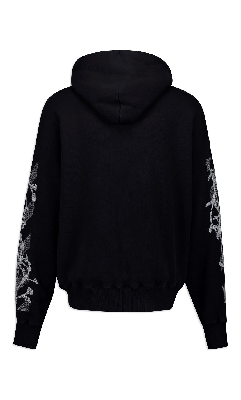 Off-White Floral Print Logo Hoodie