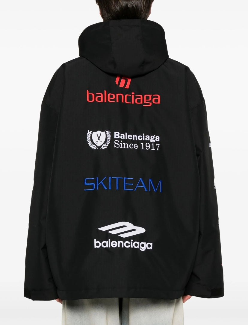 Balenciaga Logo Embroidered Ski Jacket
