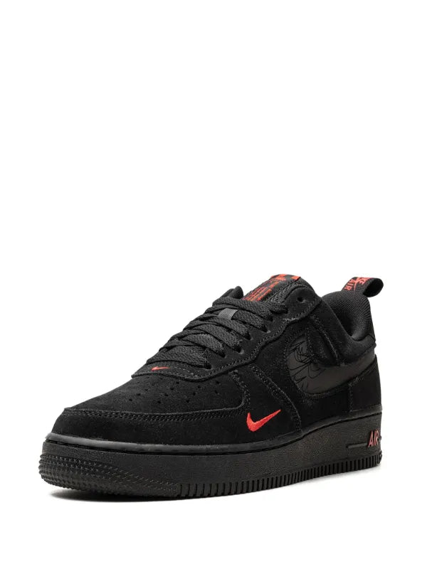 Nike Air Force 1 Low "Multi Swoosh Black/Crimson"
