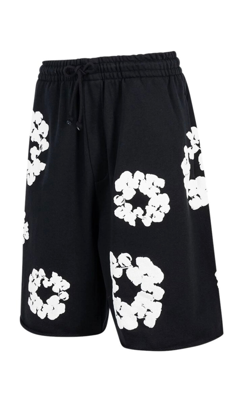 Denim Tears The Cotton Wreath Black Shorts