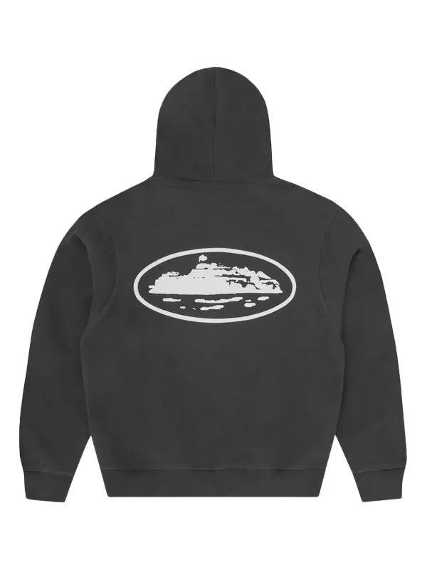 Corteiz Island puff-print zip-up hoodie