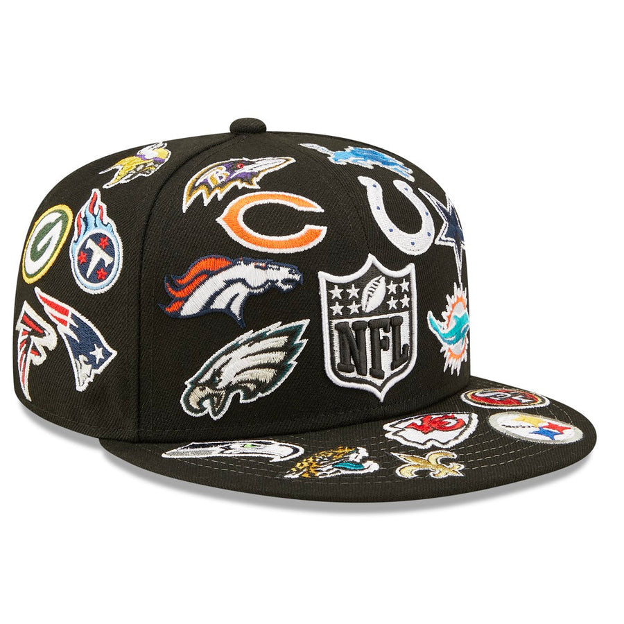 New Era NFL 59Fifty All Over Patch Black Fitted Cap