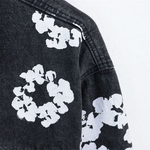 Denim Tears All Over Wreath Trucker Jacket 'Light Wash'
