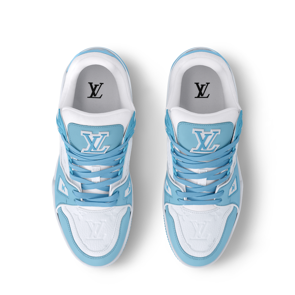 Louis Vuitton Monogram Denim Trainer Sky Blue/White
