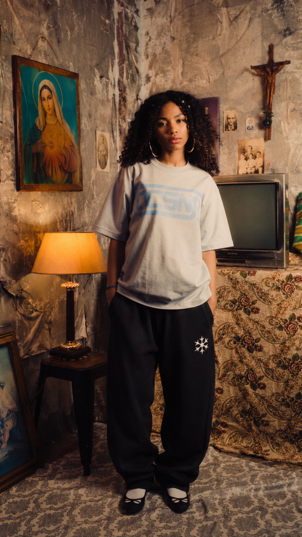 Arcia Daion Heavy Fleece Wide Leg Sweatpants (WR26) - (WOMEN)