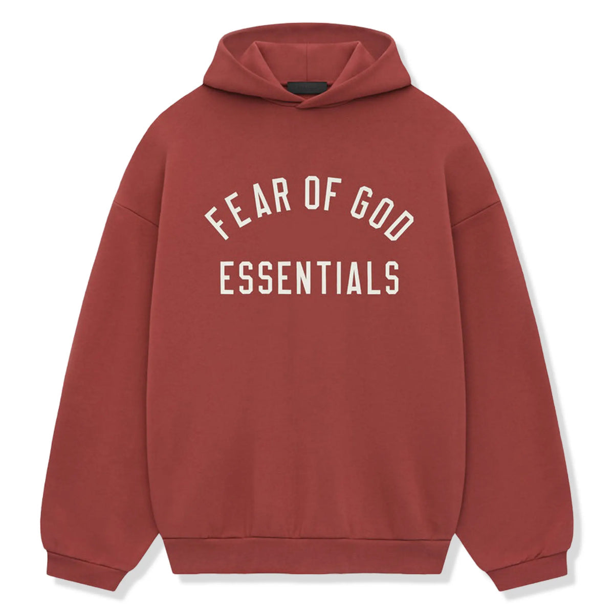 Fear Of God Essentials Fleece Crimson Hoodie