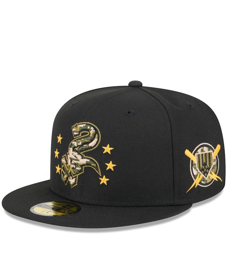 New Era Chicago White SOX Black 2024 Armed Forces Day On - Field 59FIFTY Fitted Cap