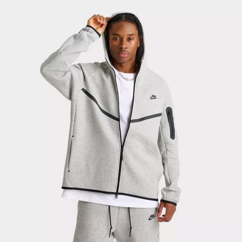 Nike Tech Fleece Full Zip Hoodie & Joggers Set |Grey