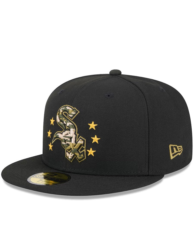 New Era Chicago White SOX Black 2024 Armed Forces Day On - Field 59FIFTY Fitted Cap