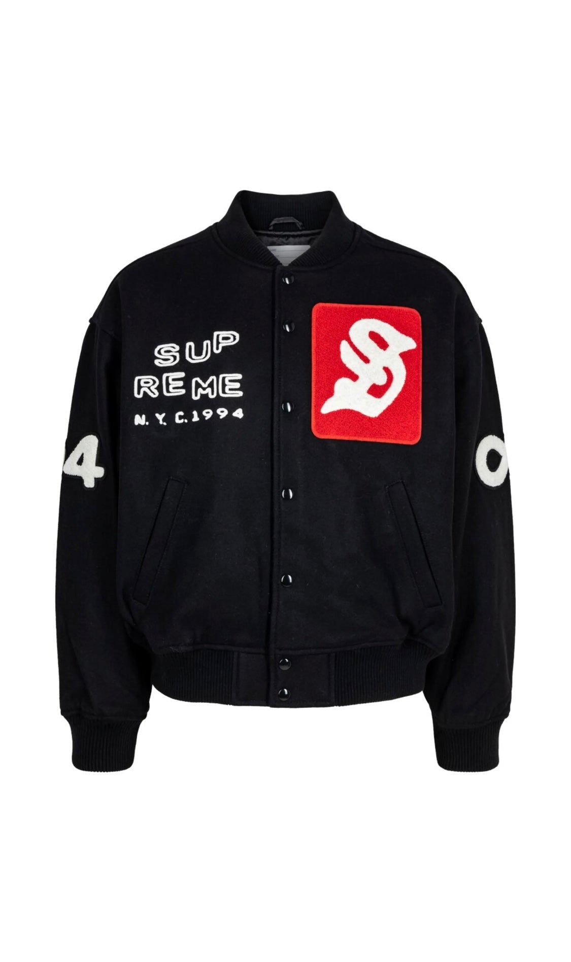 Supreme Tourist Black Varsity Jacket