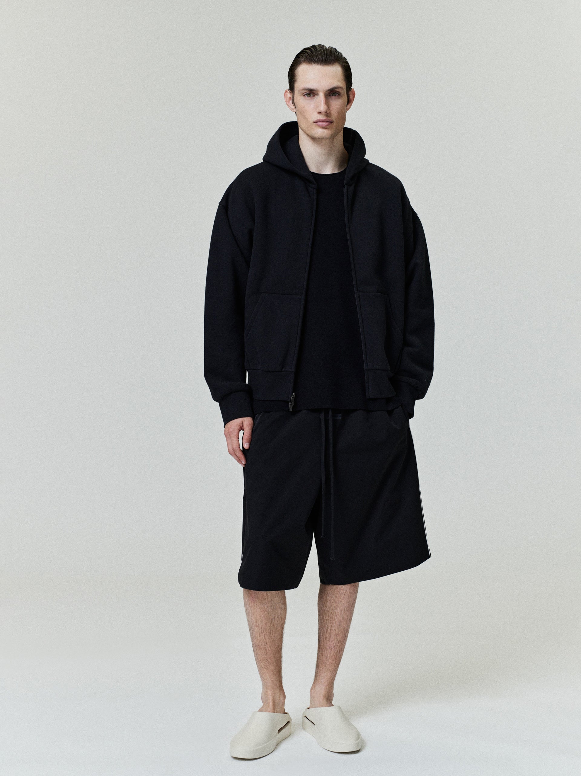 Fear Of God Essentials Classic Fleece Zip-Up Hoodie
