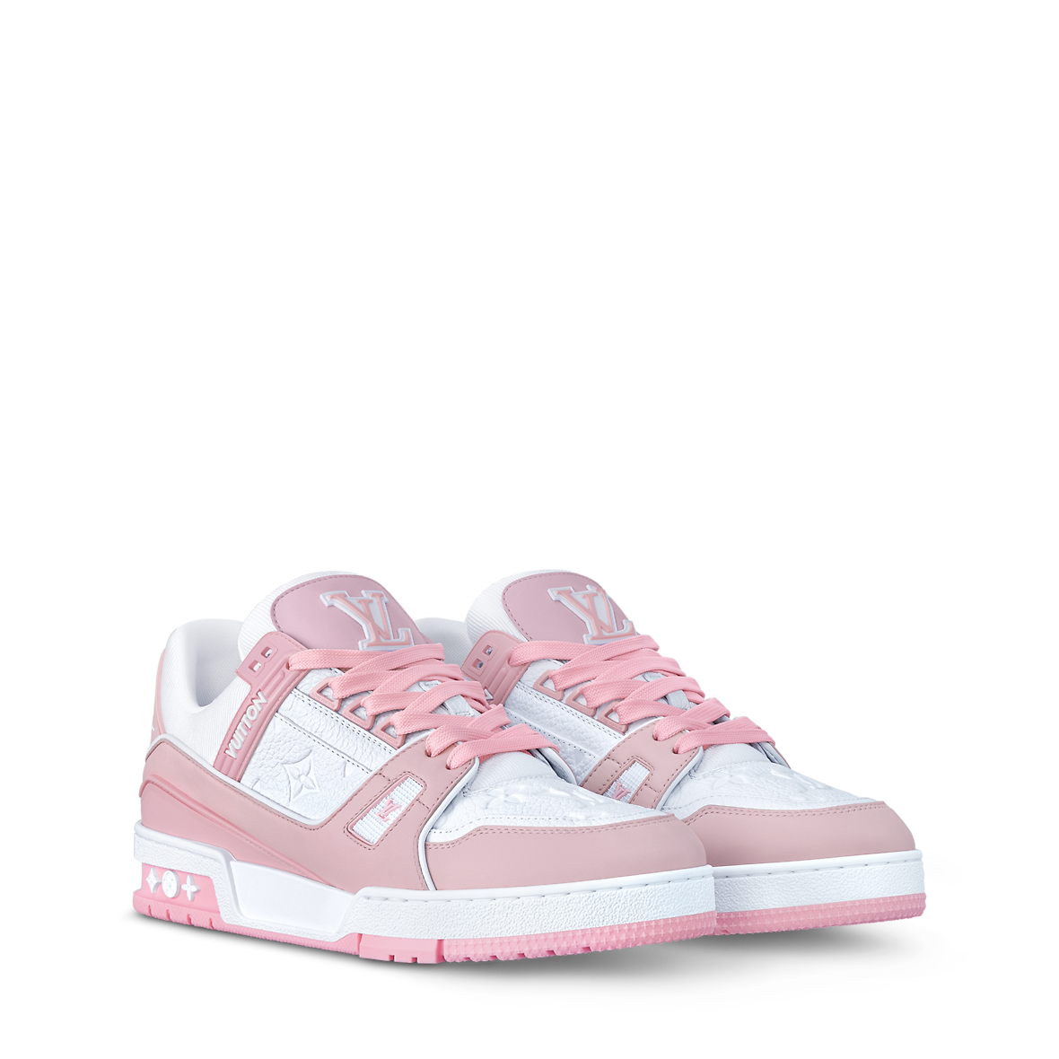Louis Vuitton Monogram Denim Trainer Pink/White