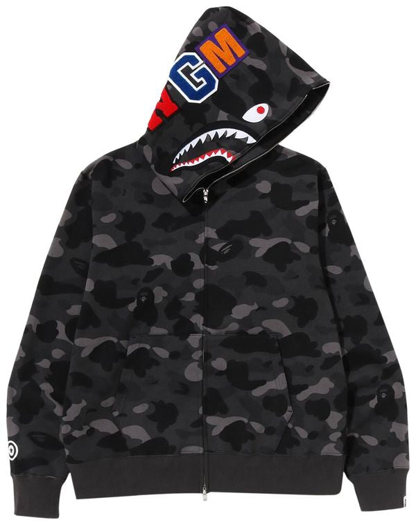 Bape Color Camo Shark Full Zip-Up Hoodie