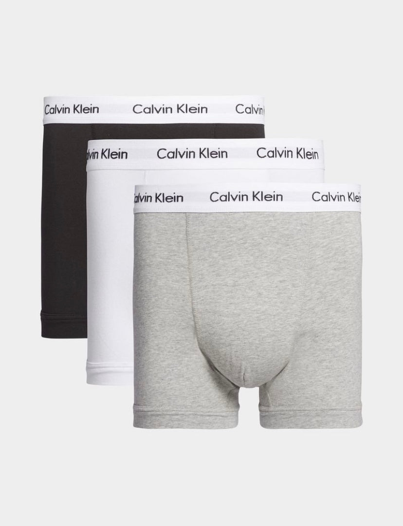 Calvin Klein Men’s 3 Pack Black/Grey/White Underwear