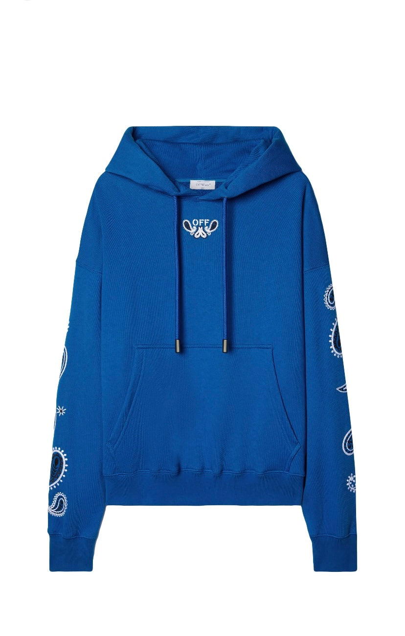 Off-White Bandana Embroided Cotton Hoodie