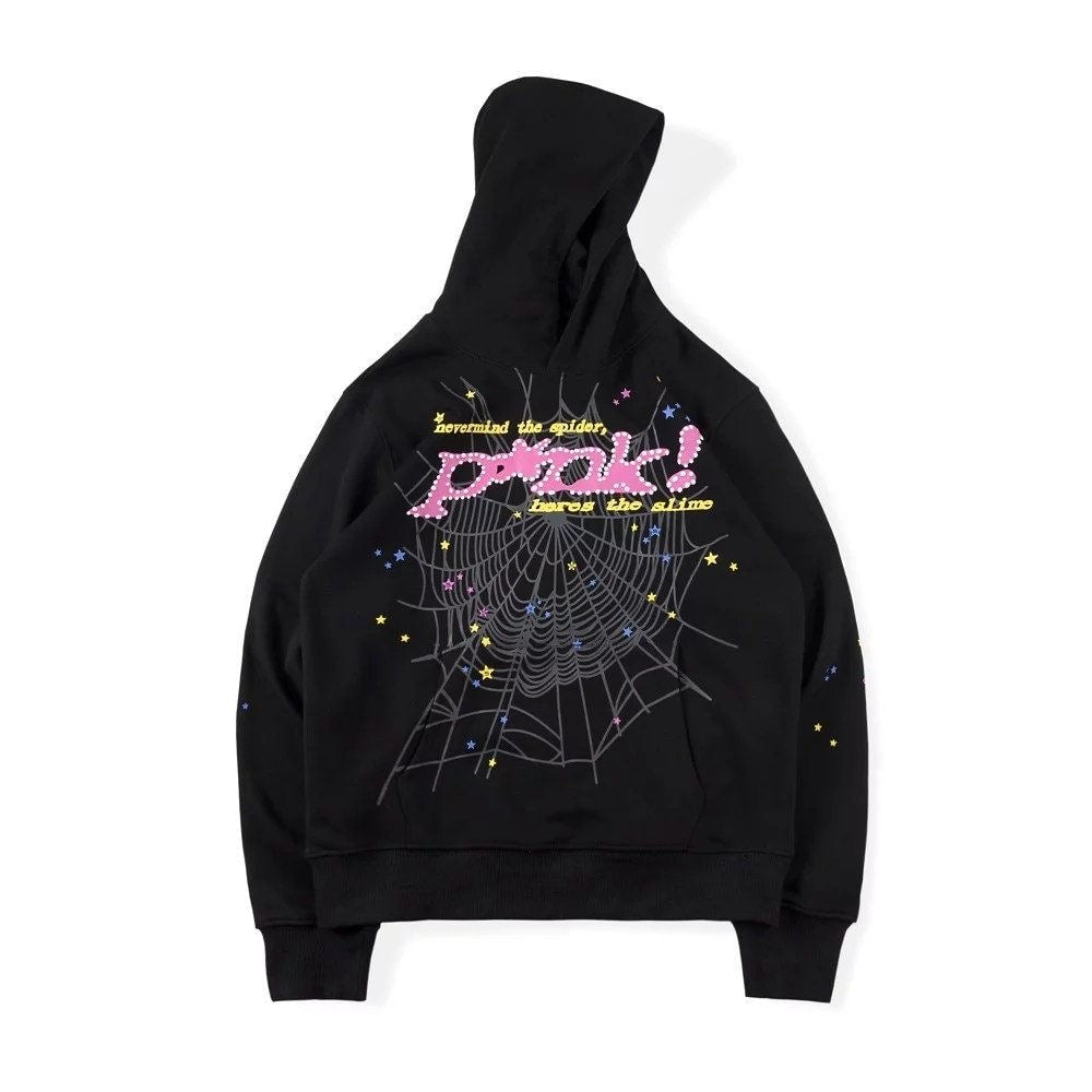 Sp5der P*NK Hoodie |Black