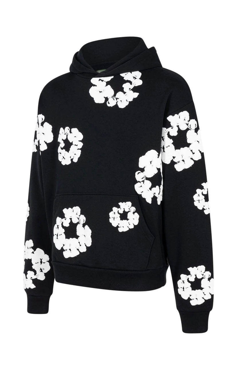 Denim Tears Cotton Wreath Hoodie |Black