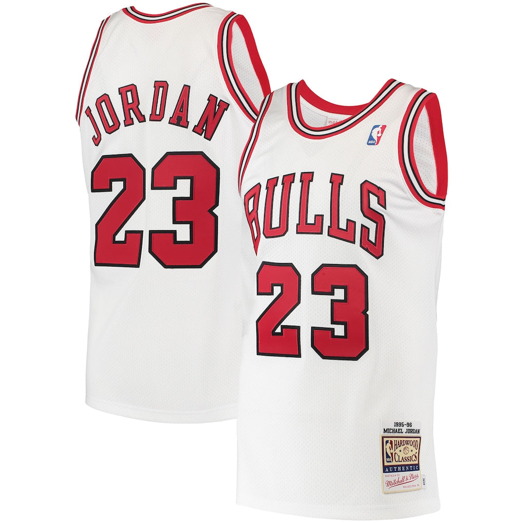 MEN'S CHICAGO BULLS MICHAEL JORDAN MITCHELL & NESS WHITE 1995 HARDWOOD CLASSICS JERSEY