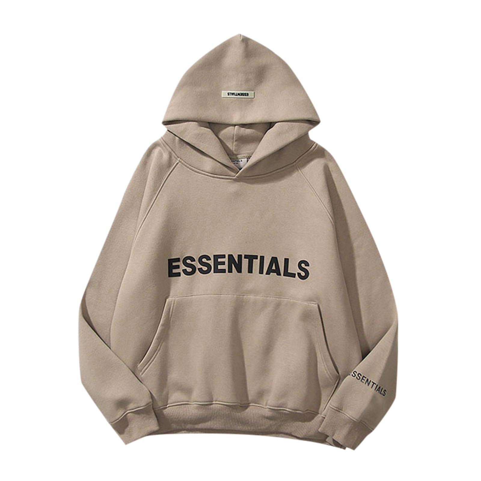 Fear of God Essentials Pullover Hoodie Applique Logo |Brown