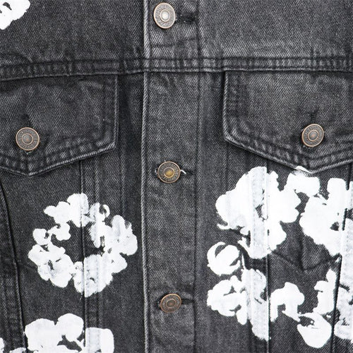 Denim Tears All Over Wreath Trucker Jacket 'Light Wash'
