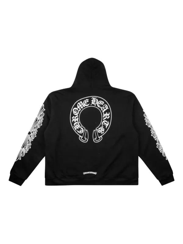 Chrome Hearts - Horseshoe Print Zip-Up Hoodie