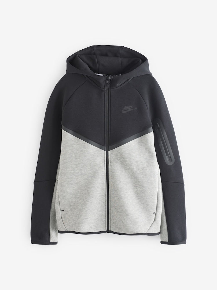Nike Sportswear Tech Fleece Full Zip Hoodie & Joggers Set|Black/Grey