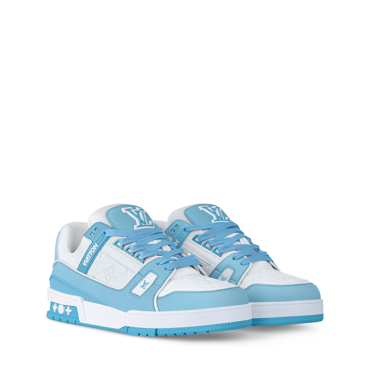 Louis Vuitton Monogram Denim Trainer Sky Blue/White