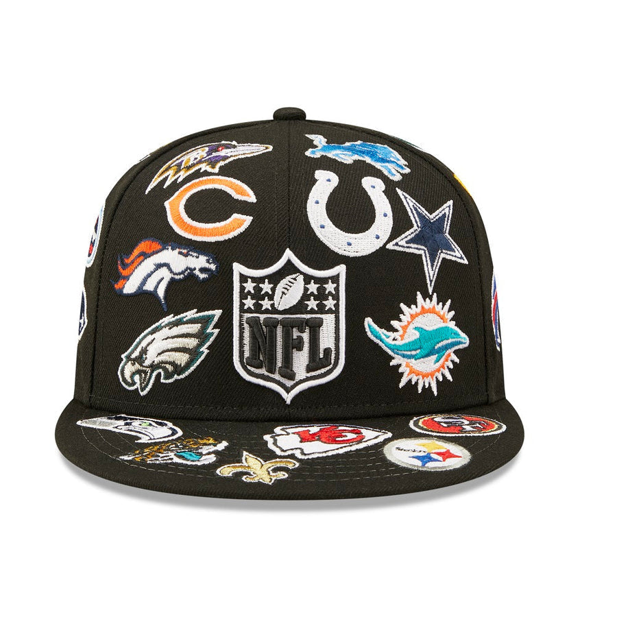 New Era NFL 59Fifty All Over Patch Black Fitted Cap