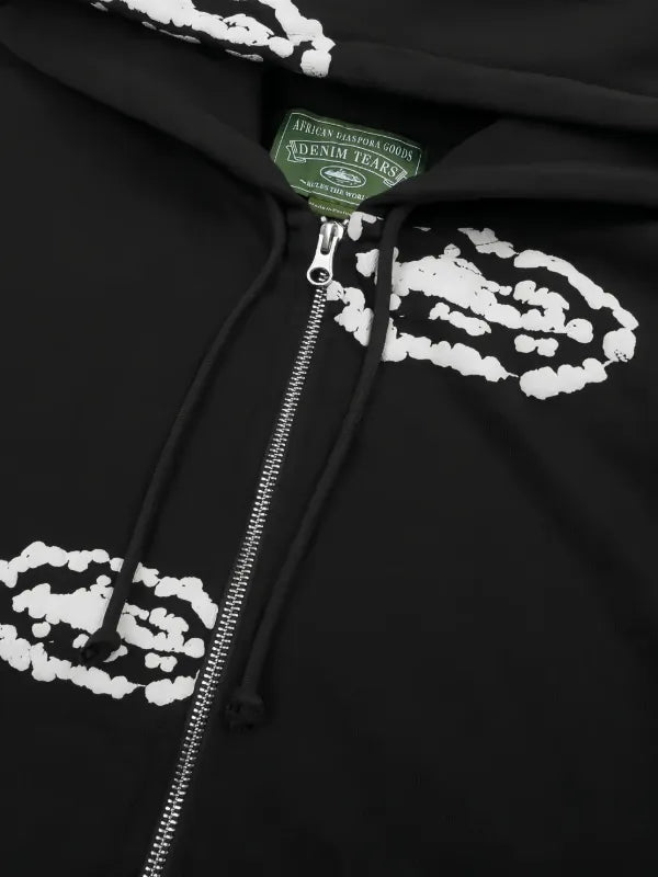 Denim Tears x Corteiz wreath-print cotton hoodie