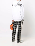 Palm Angels White Logo Hoodie