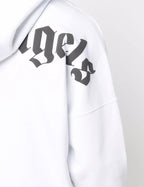 Palm Angels White Logo Hoodie